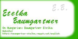 etelka baumgartner business card